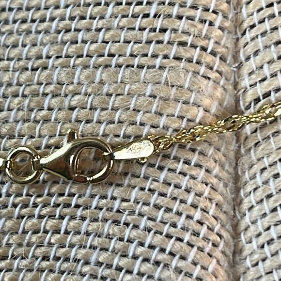 16” Tri Color Gold over 925 Italian Sterling Silver Singapore Necklace - Picture 6 of 9